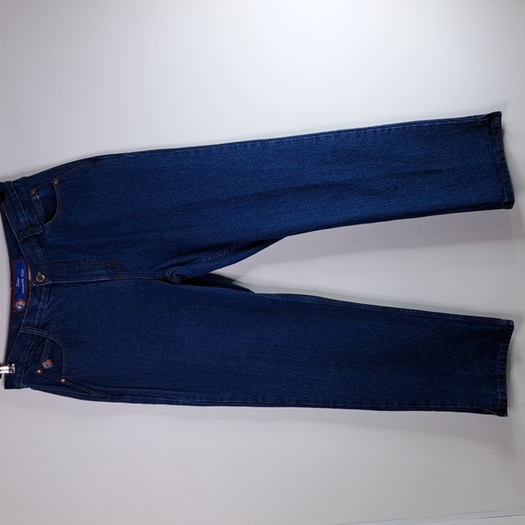 Vintage 90's Western Posted Slim Lowered Mid-Rise Tapered Leg Size 15/16 - Picture 7 of 17